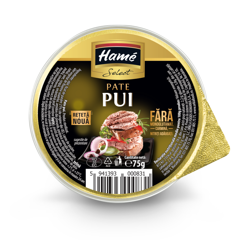 Hame Select Pate din ficat de pui 75g