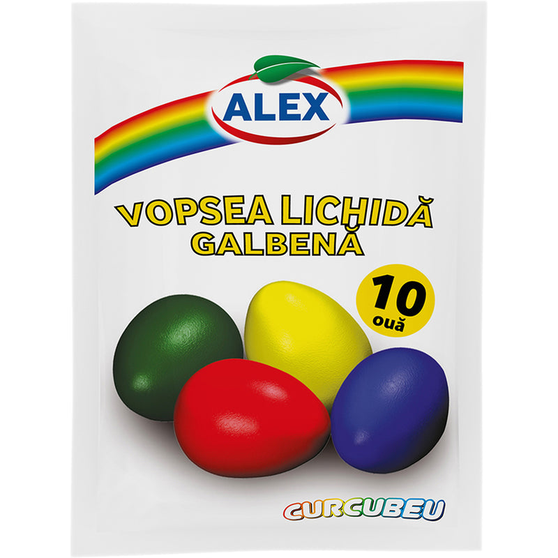Alex Vopsea lichida galbena pentru 10 oua, 5 ml