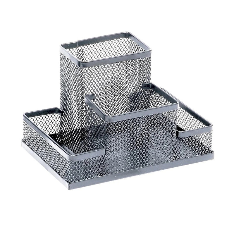 Suport accesorii birou Mesh, argintiu
