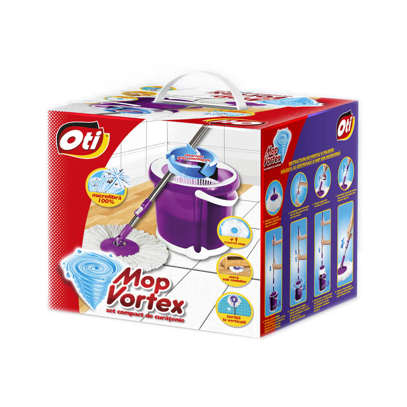 Oti Set curatenie galeata cu centrifuga compacta + rezerva mop Vortex
