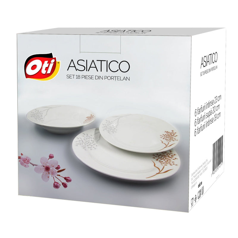 Oti Set farfurii din portelan Asiatico, 18 piese