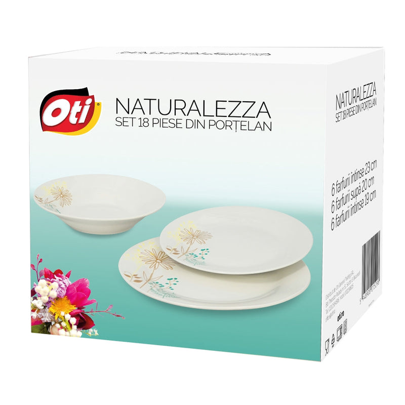 Oti Naturalezza Serviciu de masa din portelan, 18 piese