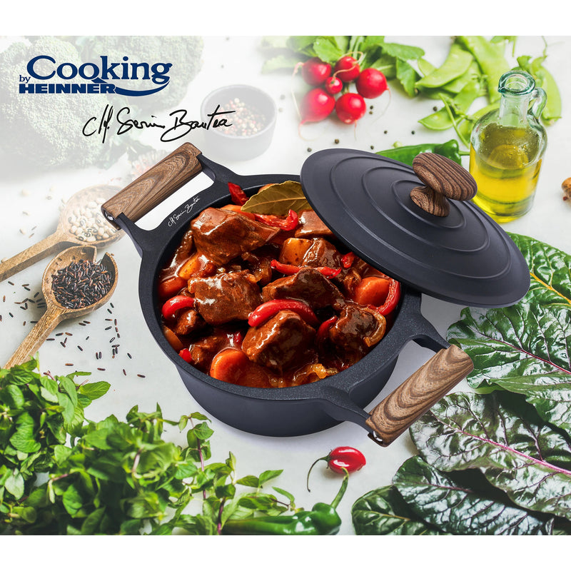 Cooking by Heinner Semioala din aluminiu cu capac Taste of Home by Chef Sorin Bontea, 20x10 cm, 2.7L