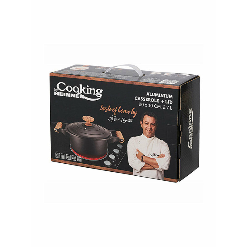 Cooking by Heinner Semioala din aluminiu cu capac Taste of Home by Chef Sorin Bontea, 20x10 cm, 2.7L
