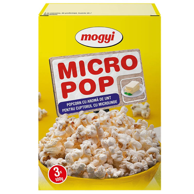 Mogyi Popcorn pentru microunde cu aroma de unt 3x100g