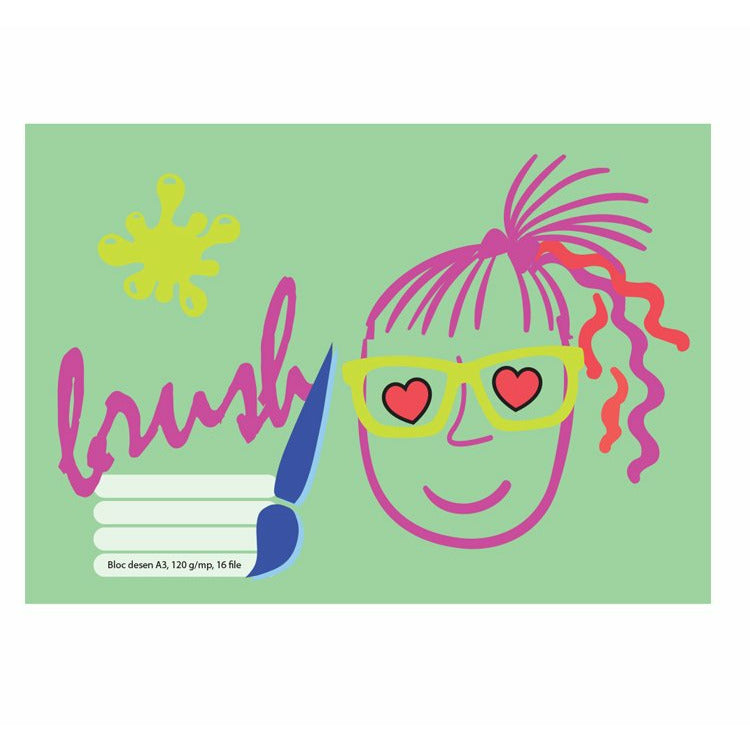 Bloc de desen A3 120g, 16 file