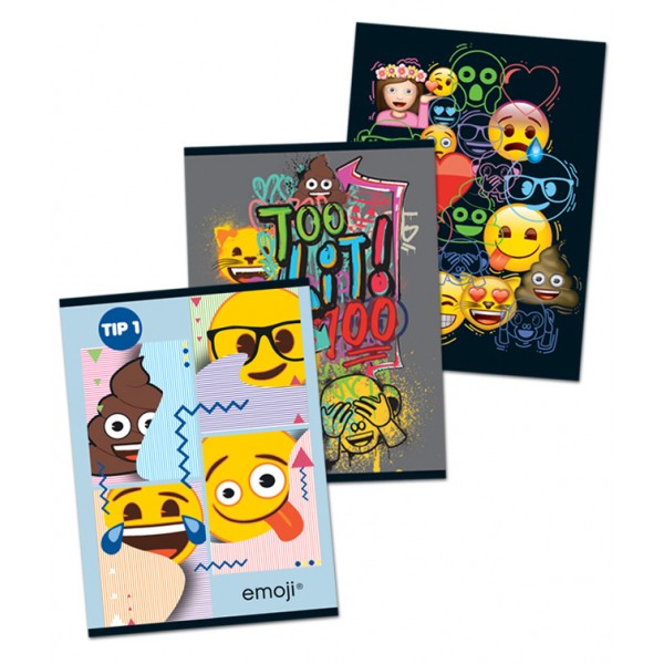 Pigna Caiet tip I A5, 24 file, licenta Emoji