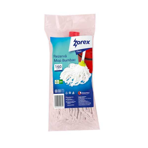 Zorex Classic Rezerva mop din bumbac 160g, alb