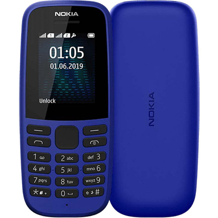 Nokia Telefon mobil 105, 2G, Dual SIM, albastru (2019)