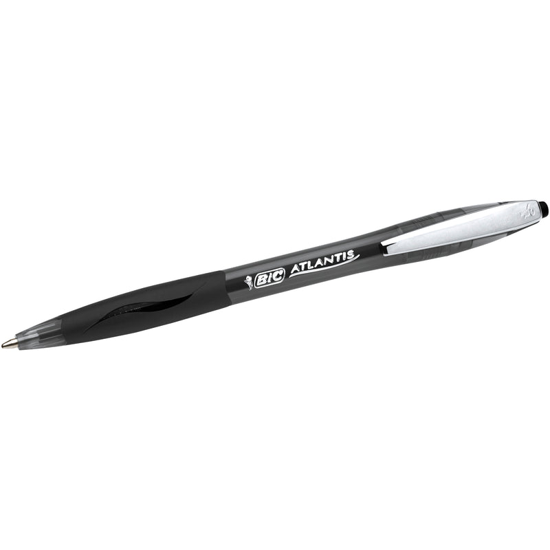 Pix retractabil BIC Atlantis Soft, 1.0 mm, negru, 1 bucata