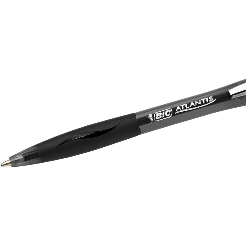 Pix retractabil BIC Atlantis Soft, 1.0 mm, negru, 1 bucata