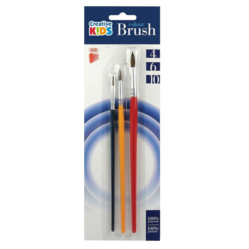 Ico Pensule Creative Kids, marimea 4-6-10, set 3 bucati