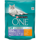 Purina One Coat & Hairball Hrana uscata pentru pisici cu pui si cereale integrale, 800g
