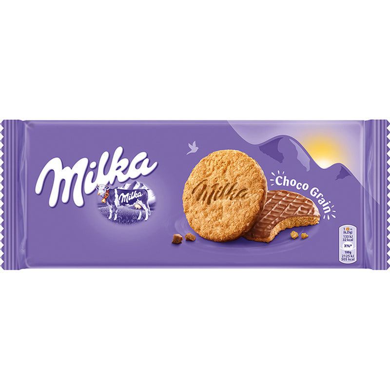 Milka Choco Grains Biscuiti cu cereale si ciocolata 126g