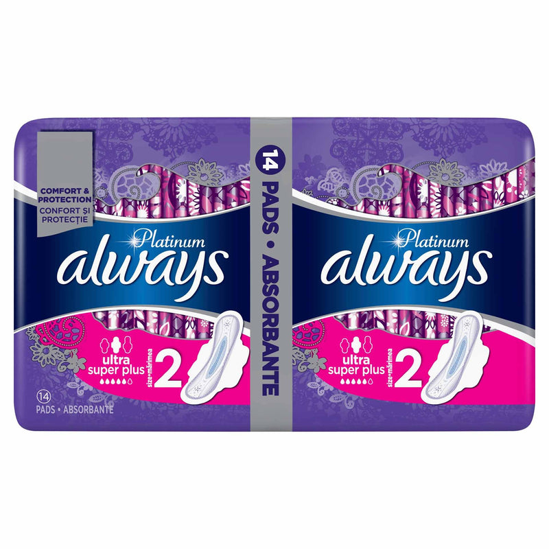 Absorbante Always Platinum super duo 14 buc, marimea 2