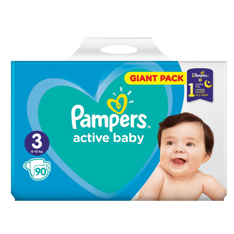 Scutece Pampers Active Baby 3 Giant Pack 90 buc