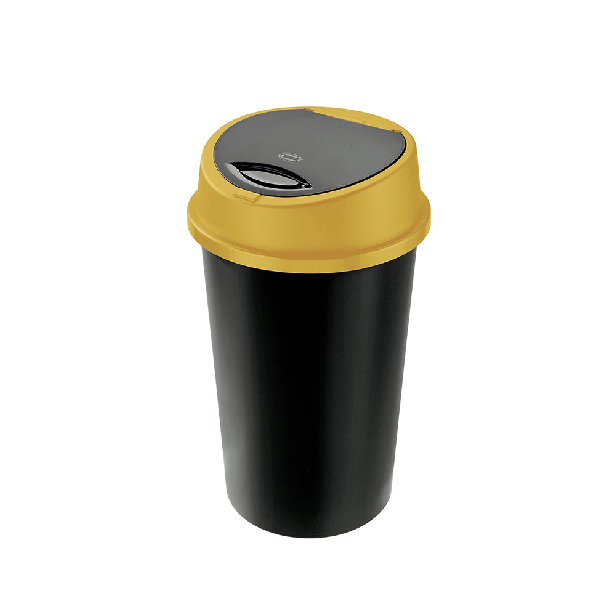 Cos de gunoi cu capac batant Bingo, 25 litri, galben