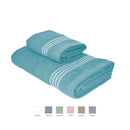 Set di 2 asciugamani solidi, 30x50 cm / 50x100 cm, 100% cotone, colori assortiti