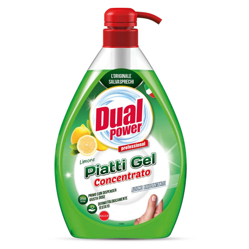 Dual Power Detergent pentru vase cu lamaie verde, 1L