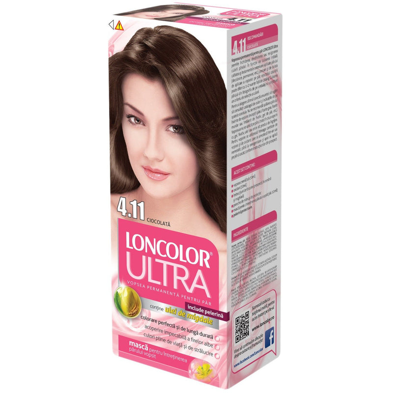 Loncolor Ultra vopsea pentru par, ciocolata 4,11