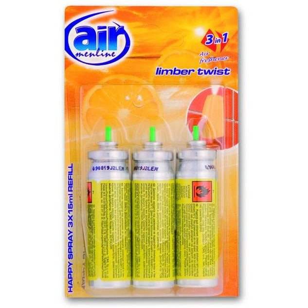 Air Menline odorizante happy spray rezerva, 3x15 ml, Limber Twist