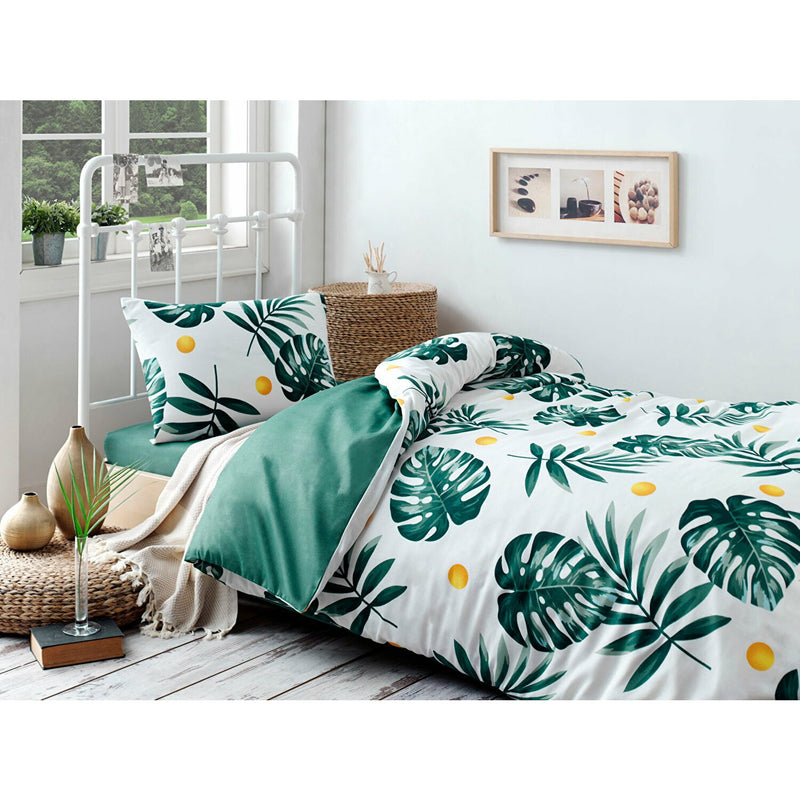 Set lenjerie de pat single EnLora Home, 160 x 220 cm, 162ELR9367