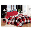 Set cuvertura 2 persoane Enlora Home Iskoc, Rosu/Negru/Alb, 200x240 cm