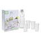 Set 4 pahare 250ml si sticla 1L, sticla, transparent