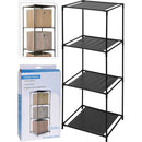 Shelf with metal structure 34x34x104 cm, 4 shelves, black