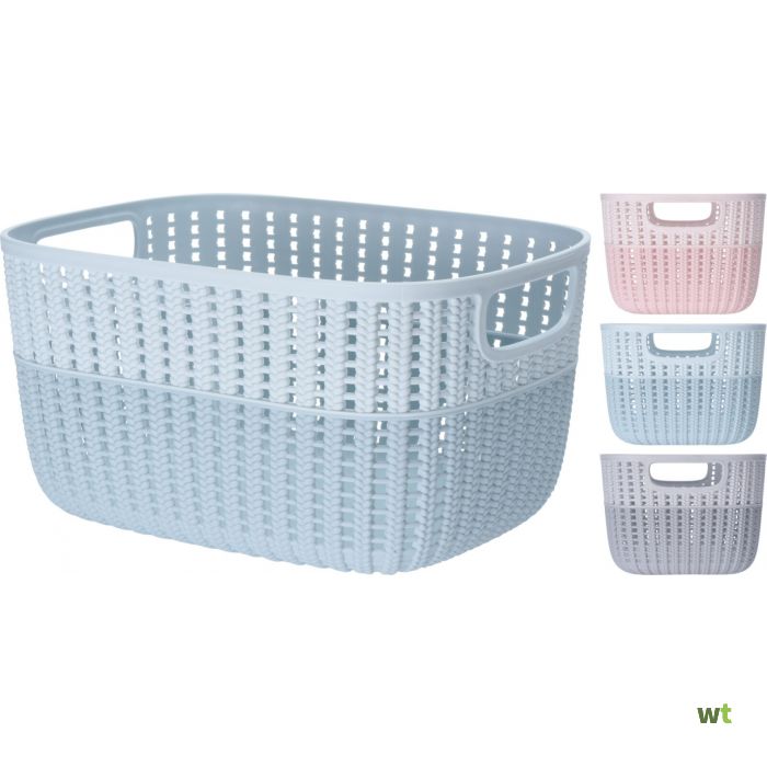 Cos din plastic cu manere pentru depozitare