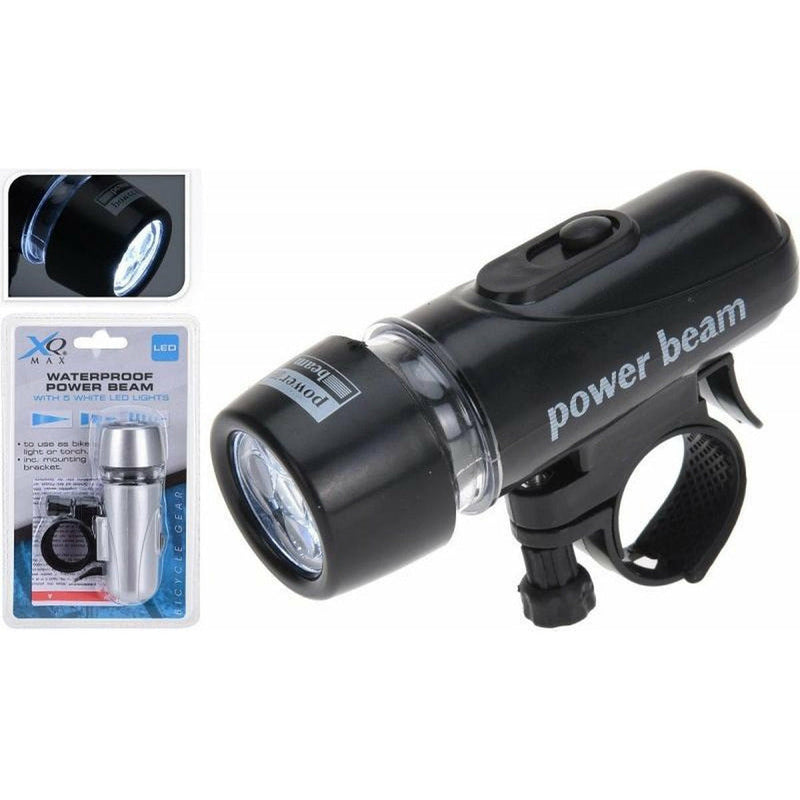 Lampa de bicicleta cu 5 leduri, negru