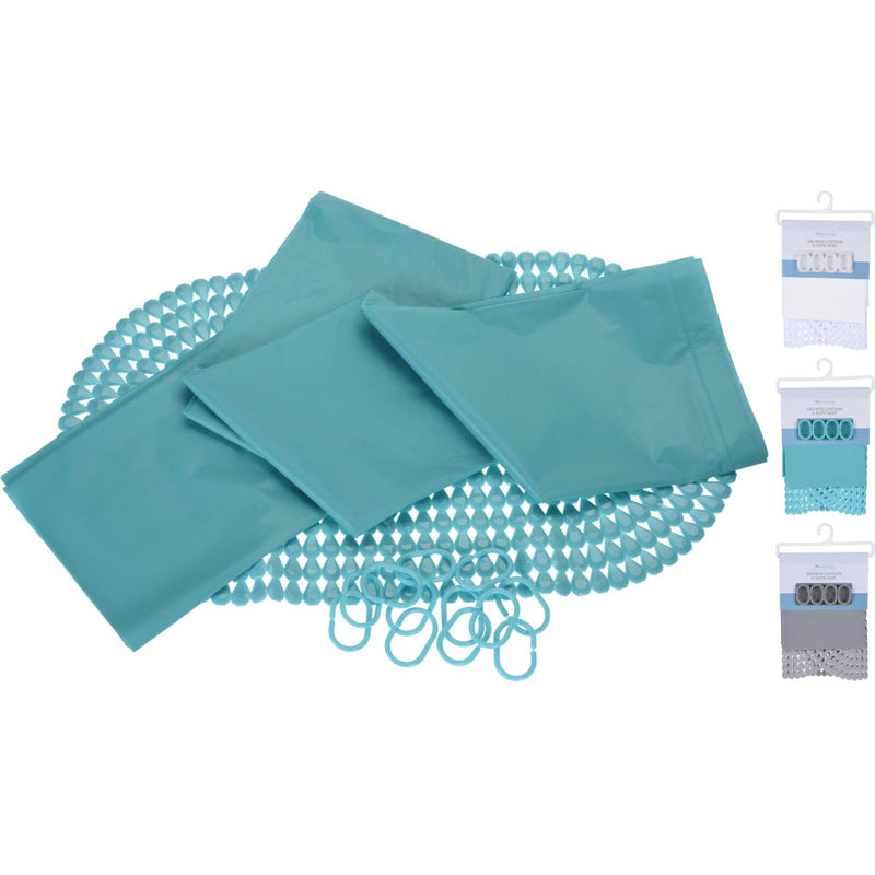 Set perdea de dus + covoras de baie CY2210450