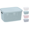 Storage box with lid, perforated model, 35L