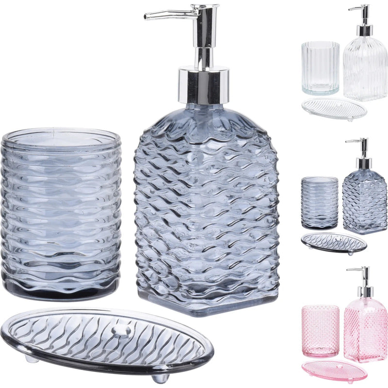 Set pentru baie din sticla CF5000600, 3 piese