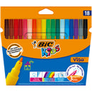 Bic Visa set markere multicolore lavabile, 18 bucati