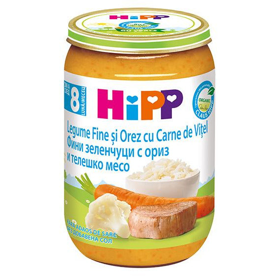 Hipp meniu vitel cu legume 220gr