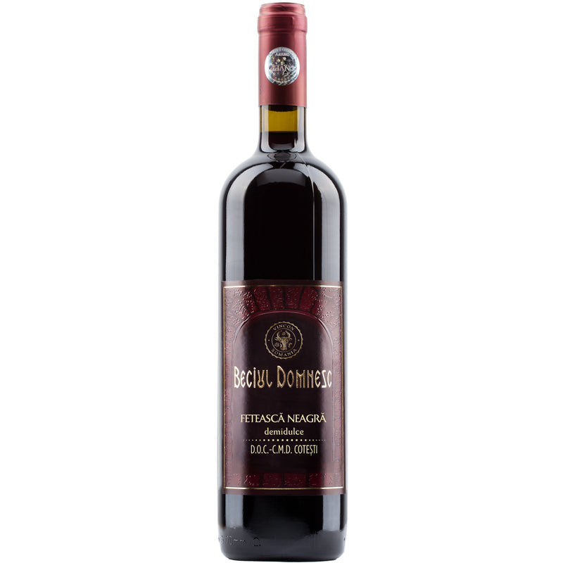 Beciul Domnesc, Feteasca Neagra, vin rosu, demidulce, 0.75L