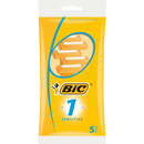 BIC 1 Sensitive Men's Shaver, 1 blade, 5pcs pack