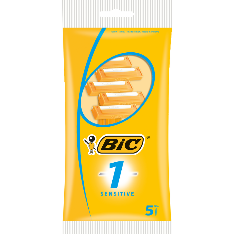 Aparat de Ras pentru barbati BIC 1 Sensitive, 1 lama, pachet 5buc