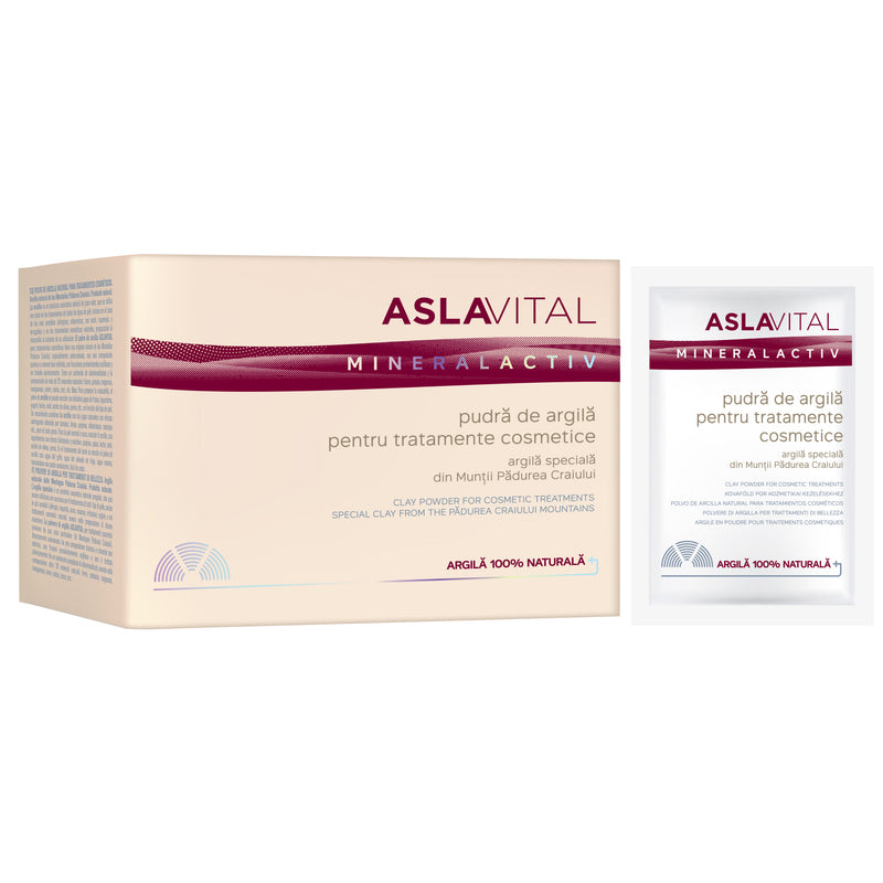 AslaVital Pudra de Argila pentru Tratamente Cosmetice 10x20g