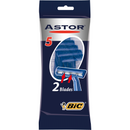 BIC Astor Twin Herrenrasierer, 2 Klingen, 5 Stück Packung