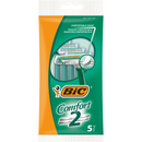 Rasoio da uomo BIC Comfort, 2 lame, confezione da 5 pezzi