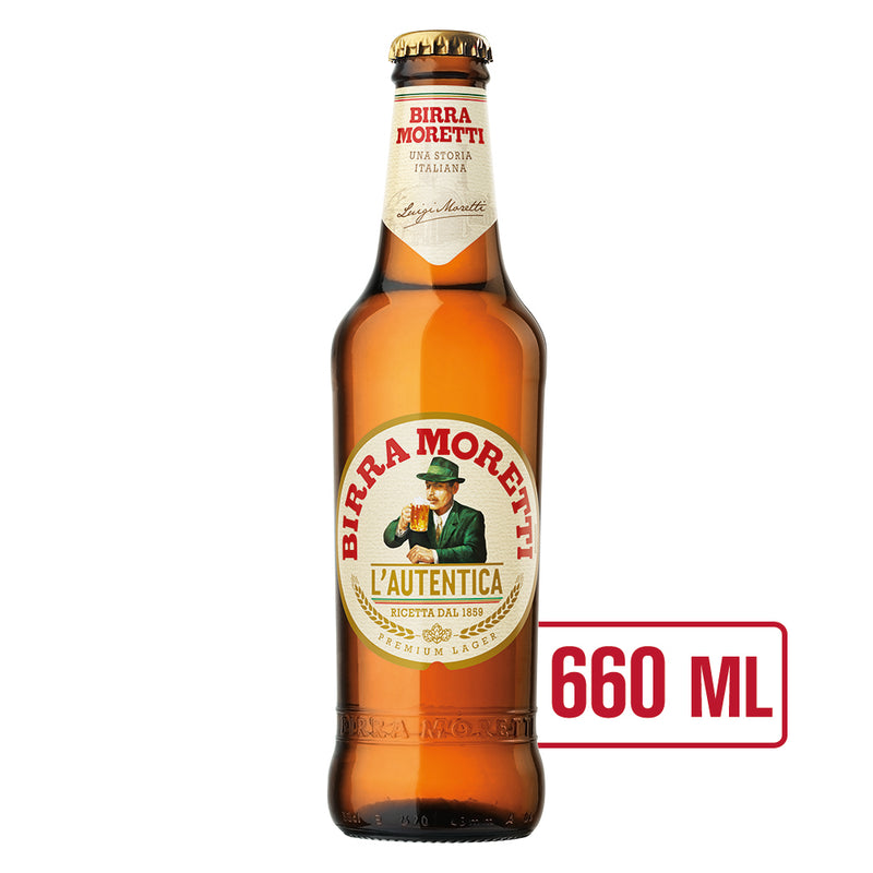 Birra Moretti bere lager blonda, sticla 660ml