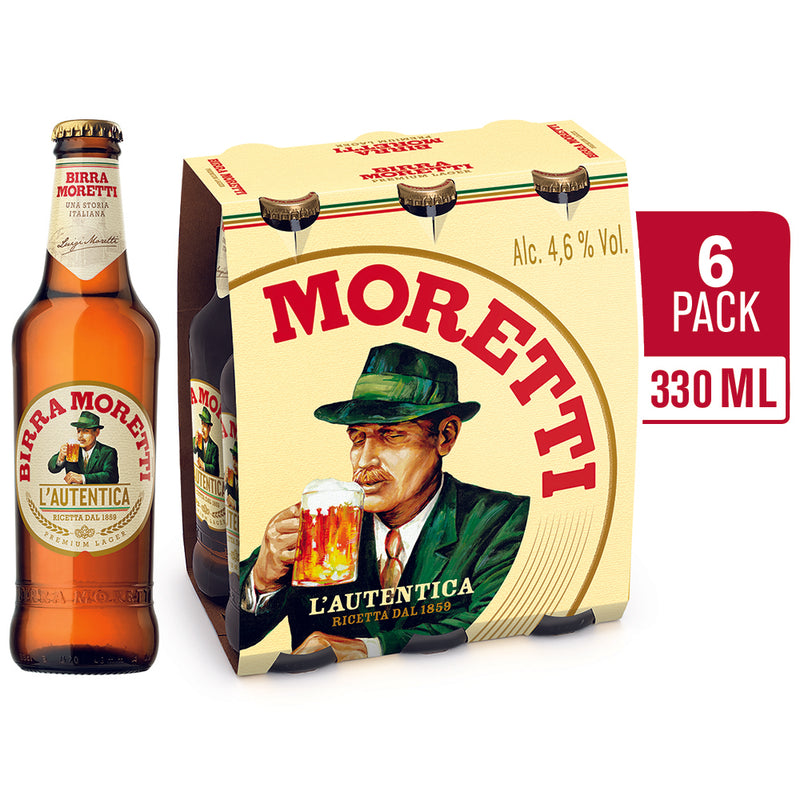 Birra Moretti bere lager blonda, sticla 6*330ml