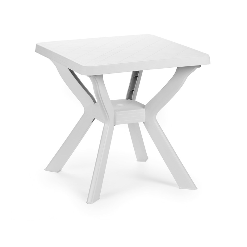Masa de gradina patrata Pro Garden Reno Plastic White 72cm