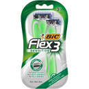 Rasoio da uomo BIC Flex3 Sensitive, 3 lame, confezione standard, 3 pezzi