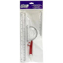 Pigna Set geometrie 4 piese, cu compas