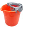 Cylindrical plastic bucket with 10l juicer, various colors