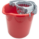 Cylindrical plastic bucket with 10l juicer, various colors