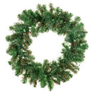 Coronita decorativa de Craciun de culoare verde cu frunze verzi si buline rosii, d: 45cm